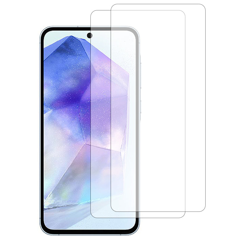 2Pcs For Samsung Galaxy A55 5G Screen Protector 2.5D High Aluminum-silicon Glass Phone Screen Saver