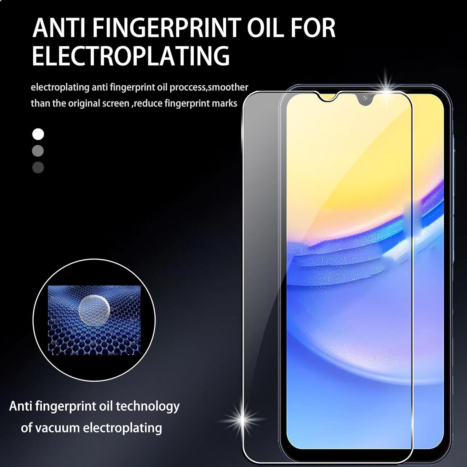 2Pcs For Samsung Galaxy A25 5G (Global) (161.0 x 76.5 x 8.3mm) Tempered Glass Film with Camera Lens Protectors