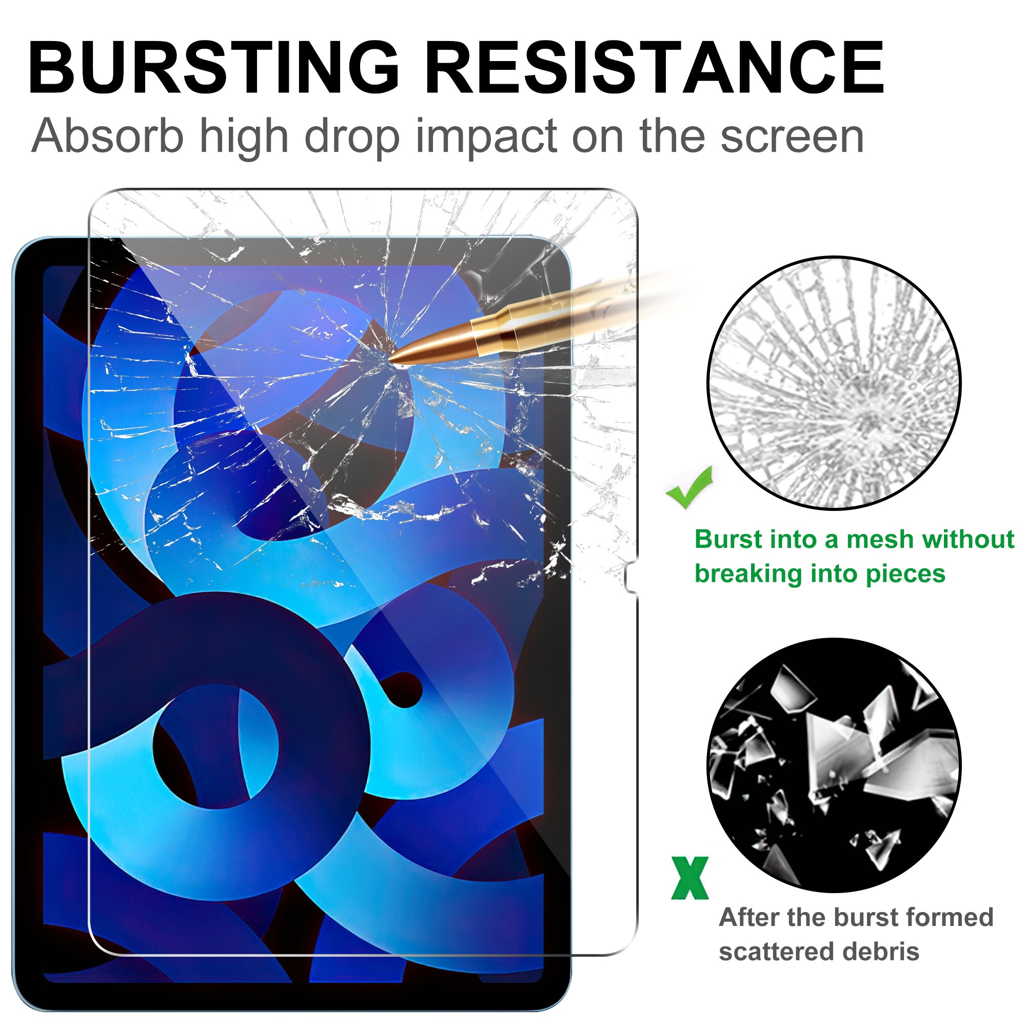 For iPad Air 13 (2024) Film 2.5D Straight Edge Anti-fingerprint Screen Protector