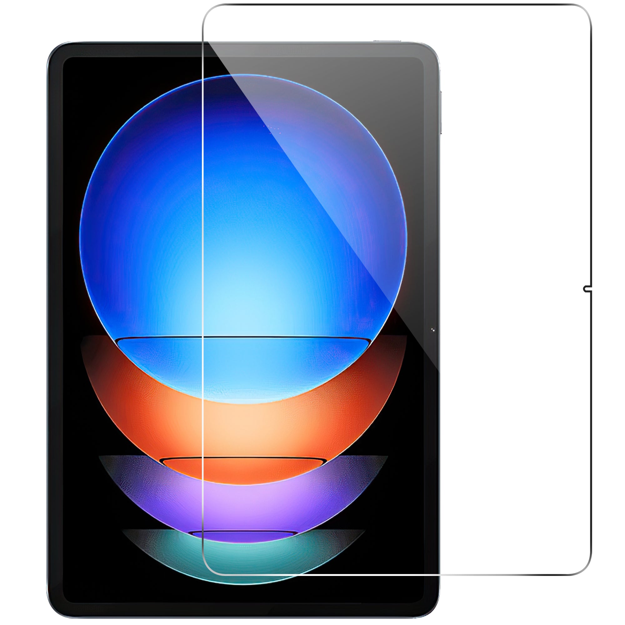 For Xiaomi Pad 6S Pro 12.4 Tempered Glass Screen Protector Arc-Edge 9H Hardness Screen Film