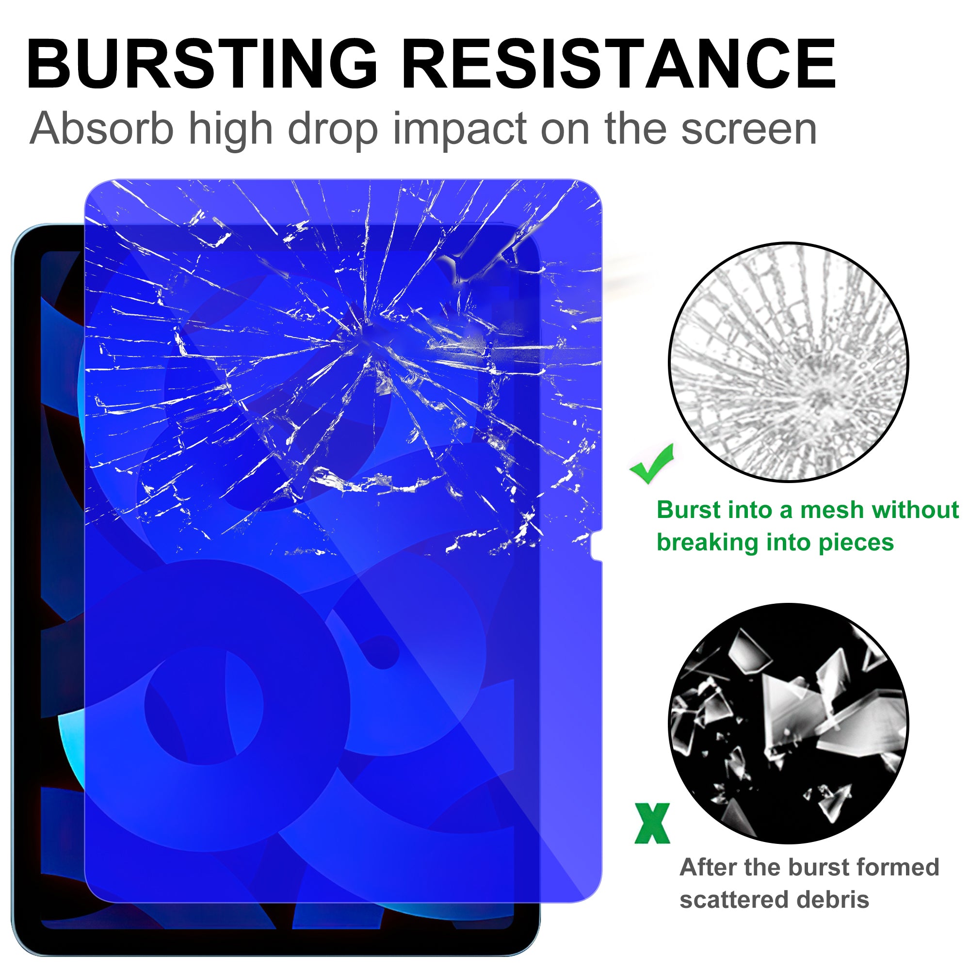 For iPad Air 11 (2024) Screen Protector Blue Light Blocking Tempered Glass Film