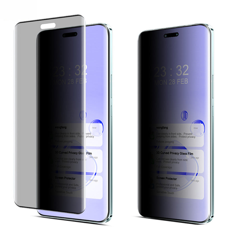 IMAK For Honor Magic6 Pro 5G / Magic6 Ultimate 5G Anti-Spy Screen Film 3D Curved Tempered Glass Full Screen Protector