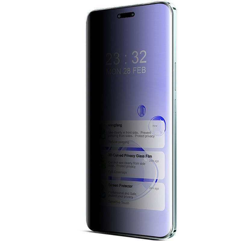 IMAK For Honor Magic6 Pro 5G / Magic6 Ultimate 5G Anti-Spy Screen Film 3D Curved Tempered Glass Full Screen Protector