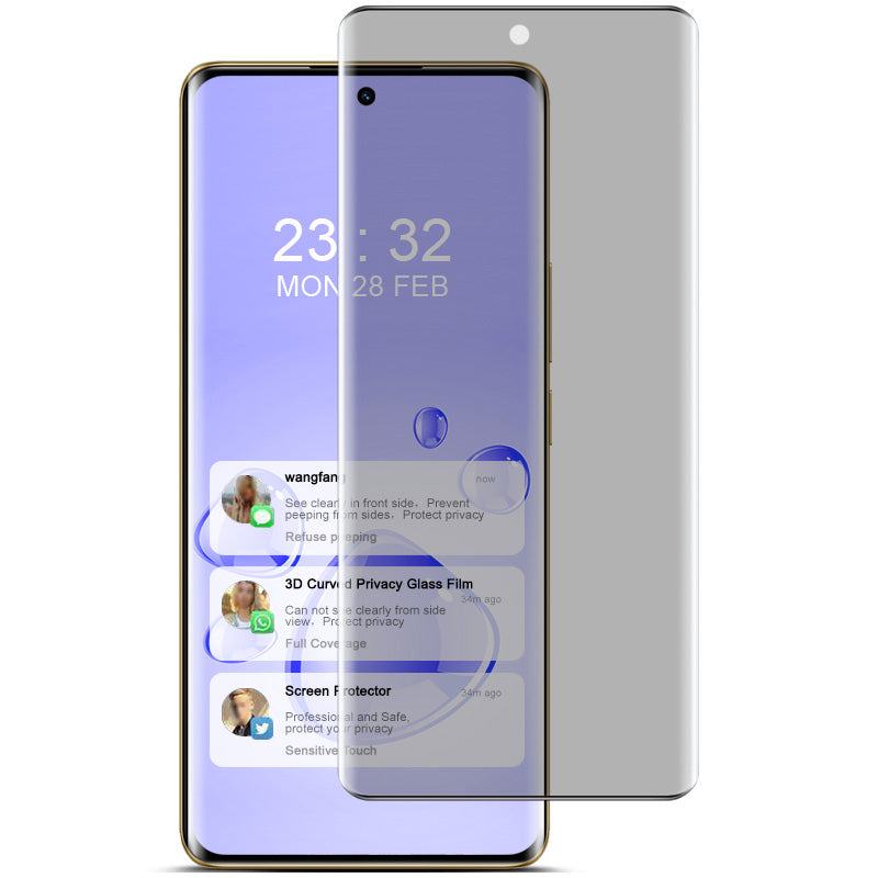 IMAK For Realme 12 Pro 5G / 12 Pro+ 5G Privacy Screen Protector 3D Curved Edge Anti-scratch Film