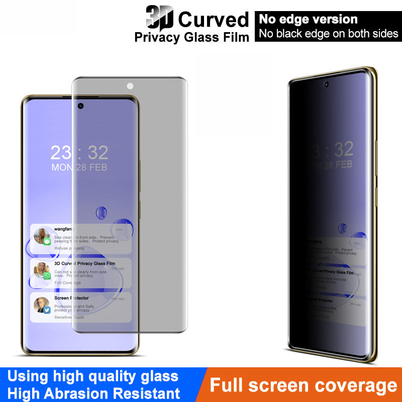 IMAK For Realme 12 Pro 5G / 12 Pro+ 5G Privacy Screen Protector 3D Curved Edge Anti-scratch Film