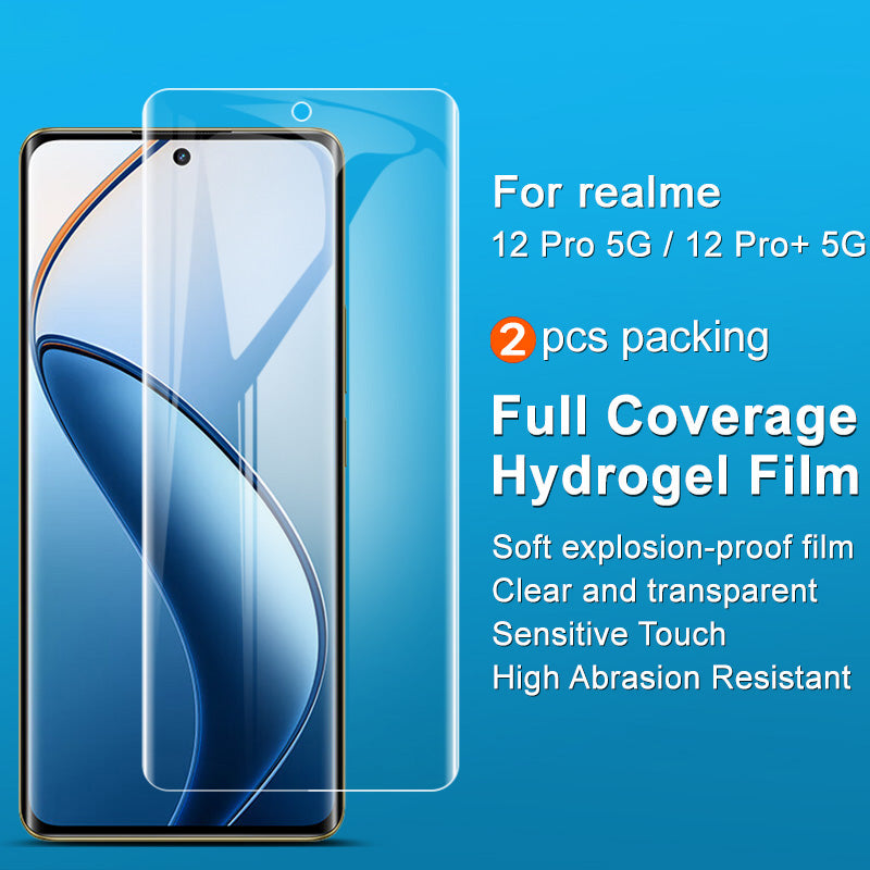 IMAK 2Pcs / Set Hydrogel Film III for Realme 12 Pro 5G / 12 Pro+ 5G TPU Film Ultra Clear Screen Protector
