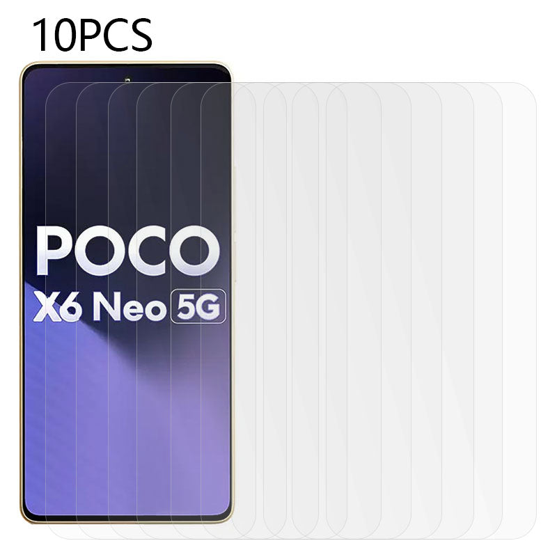 10PCS For Xiaomi Poco X6 Neo 5G Screen Protector 0.3mm 2.5D Tempered Glass Film Anti-Bubble