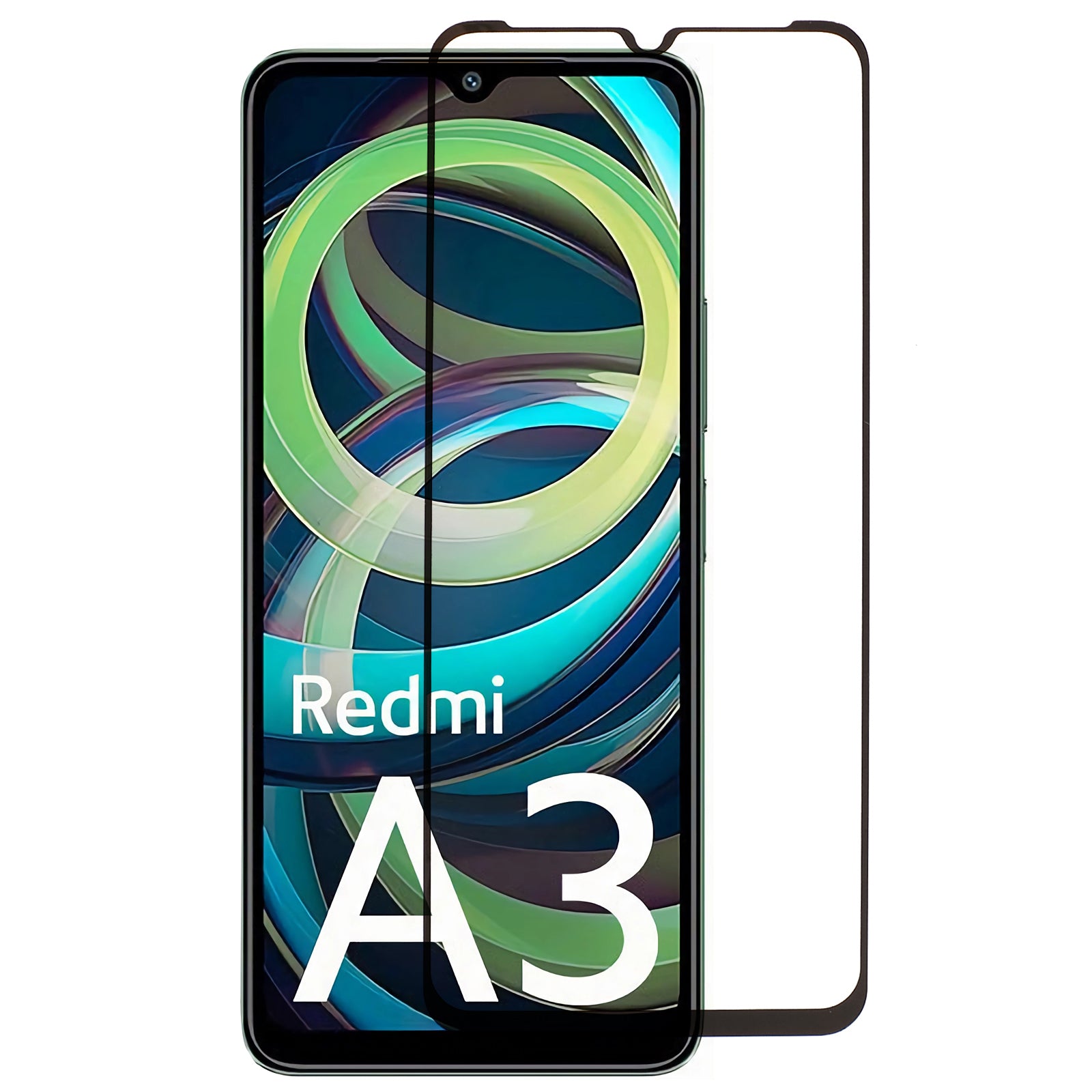For Xiaomi Redmi A3 / Poco C61 4G Screen Protector Silk Printing Full Glue Phone Protective Film