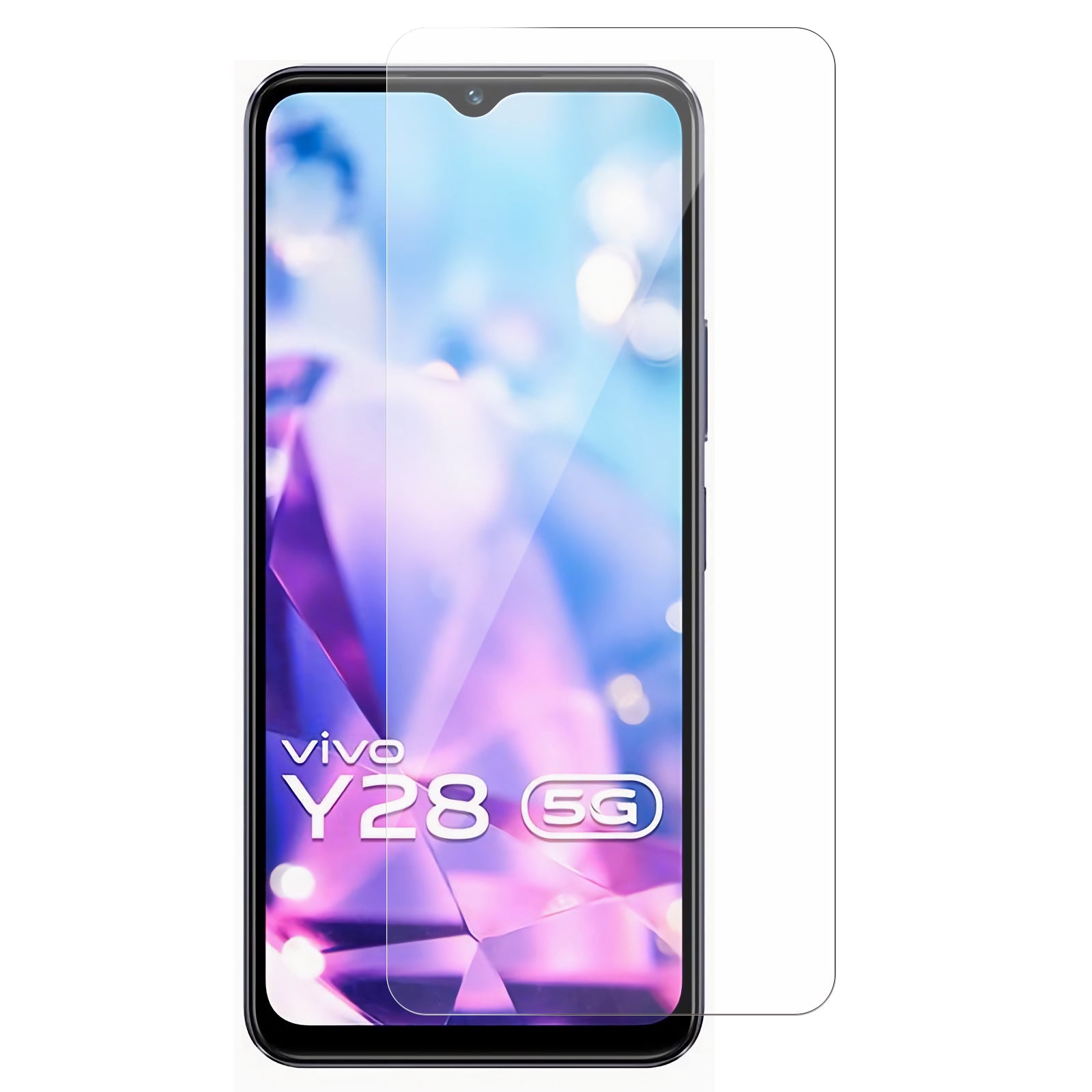 For vivo Y28 5G Film 0.3mm Arc Edge Anti-explosion Screen Protector