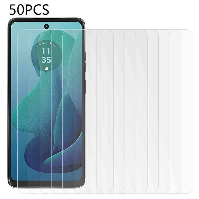 50PCS For Motorola Moto G 5G (2024) Screen Protector 2.5D Tempered Glass Film 0.3mm Thickness