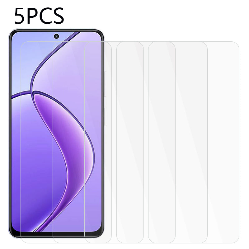 5PCS For Realme 12 Tempered Glass Film 0.3mm 2.5D Anti-scratch Screen Protector