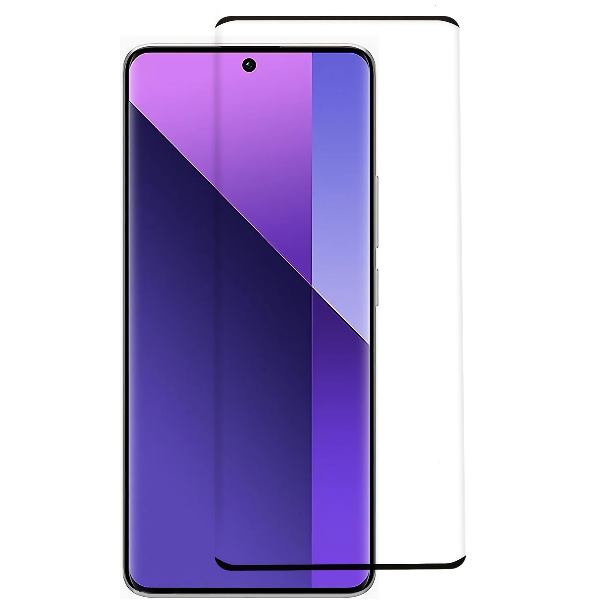 For Xiaomi Redmi Note 13 Pro+ 5G / Honor 80 5G Tempered Glass Screen Film Silk Printing Curved Side Glue Screen Protector