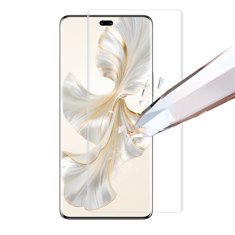 RURIHAI For Honor 100 Pro 5G Screen Protector UV Liquid CSG Glass Film Support Fingerprint Unlock