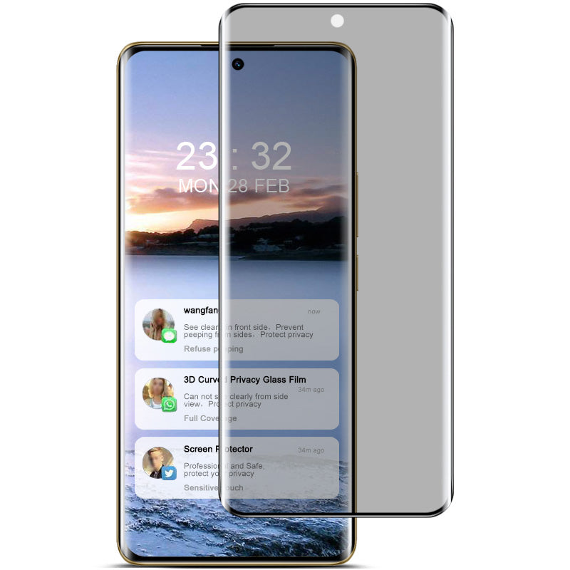 IMAK For Realme 12 Pro 5G / 12 Pro+ 5G Tempered Glass Screen Protector 3D Curved Anti-Peep Screen Film