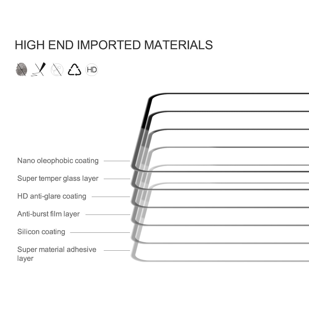 NILLKIN CP+PRO For Xiaomi Redmi Note 13 4G AGC Glass Screen Protector Anti-explosion Full Cover Film