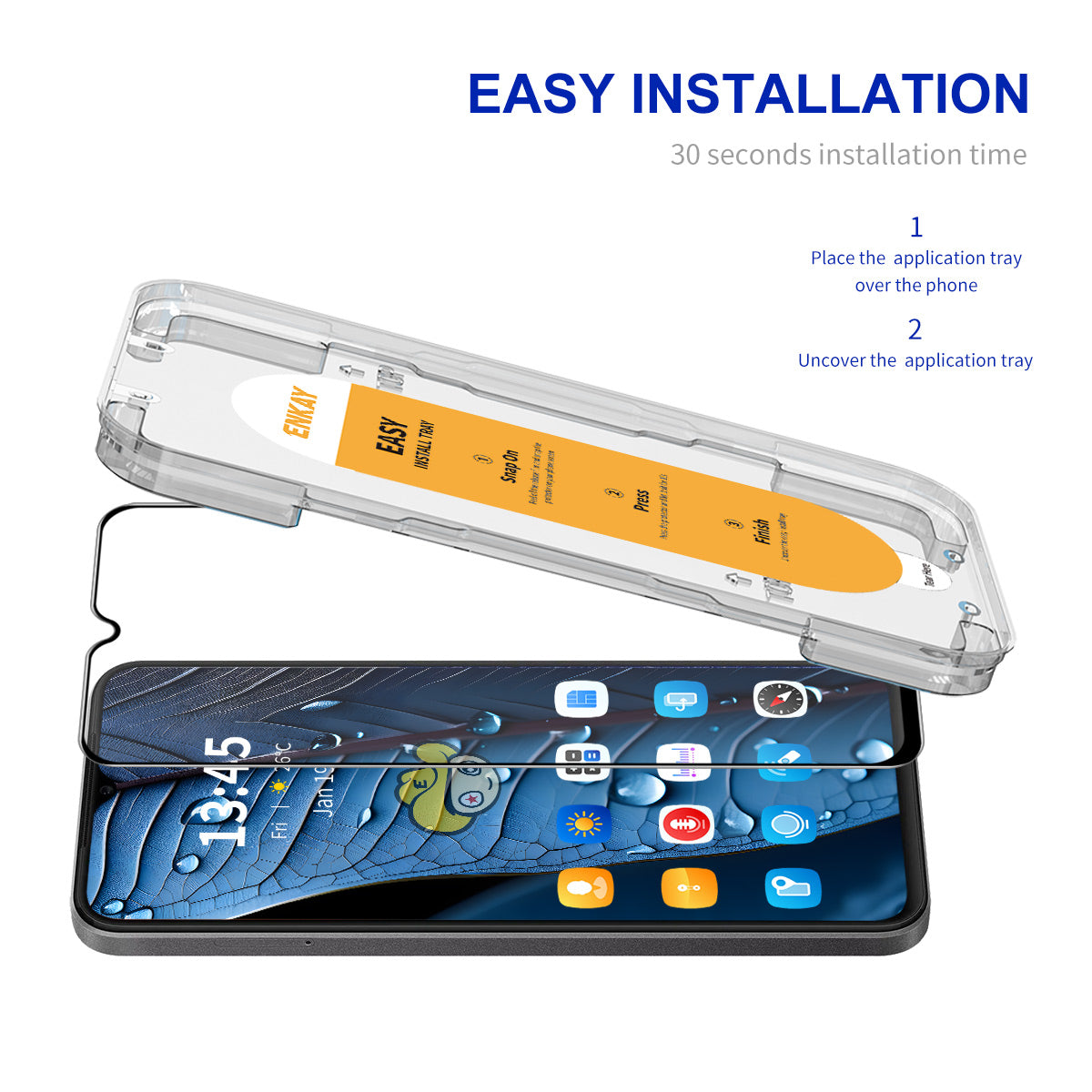 ENKAY HAT PRINCE For Xiaomi Redmi Note 11E 5G / Redmi 10 5G / Redmi 10 Prime+ 5G Screen Protector High Aluminium-silicon Glass Clear Film