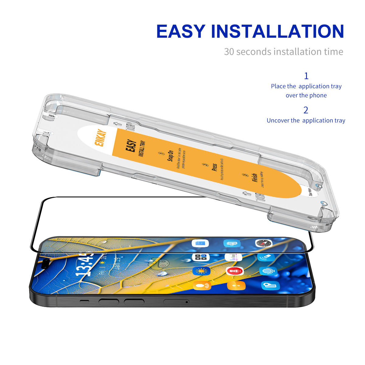 ENKAY HAT PRINCE For Honor X50i+ 5G Silk Printing Screen Protector Clear High Aluminium-silicon Glass Film