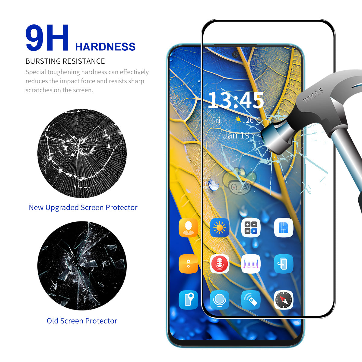 ENKAY HAT PRINCE For OnePlus Ace 2V / Nord 3 5G Screen Protector High Aluminium-silicon Glass Film Full Coverage
