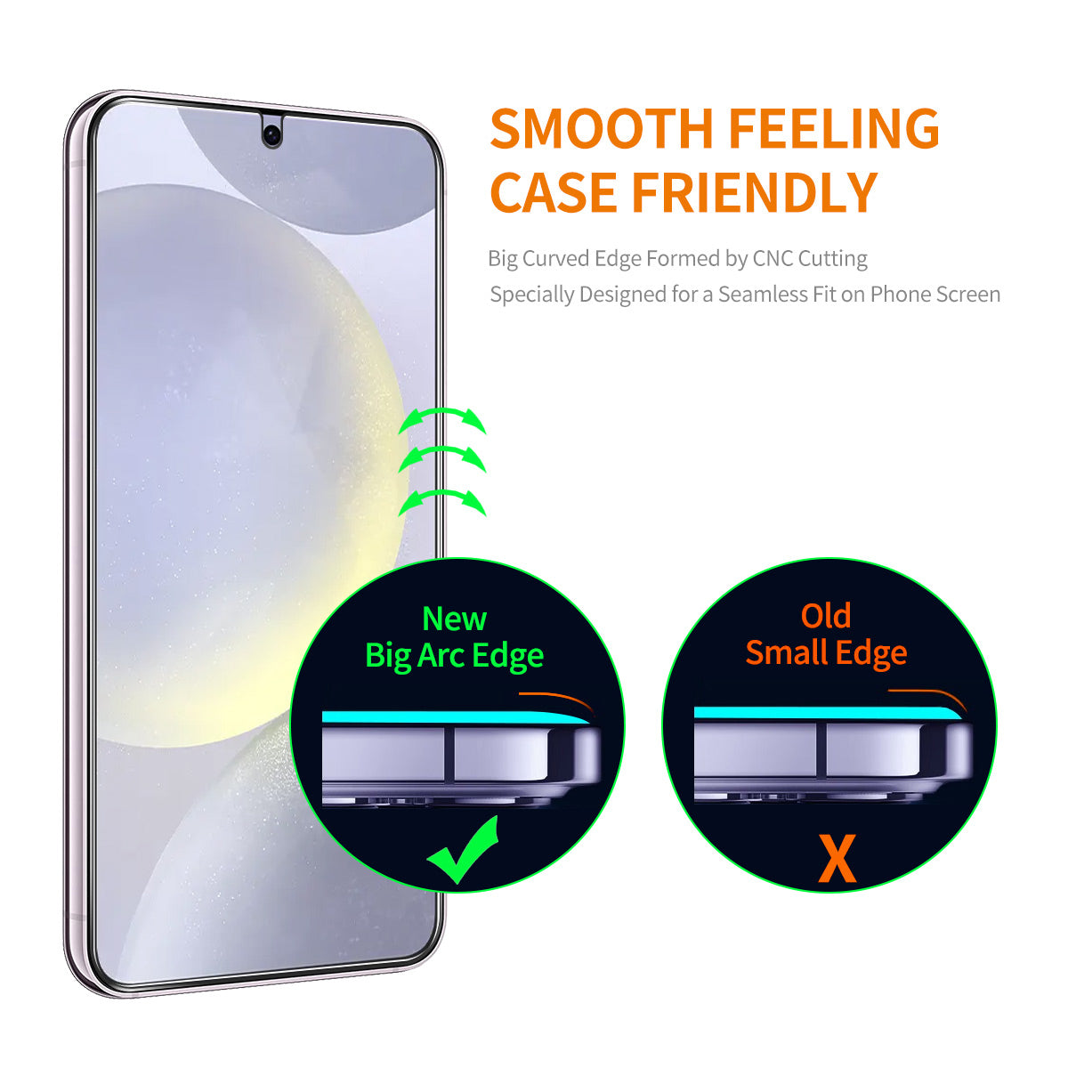 ENKAY HAT PRINCE For Samsung Galaxy S24+ Screen Protector 0.18mm High Aluminium-silicon Glass Film Fingerprint Unlock