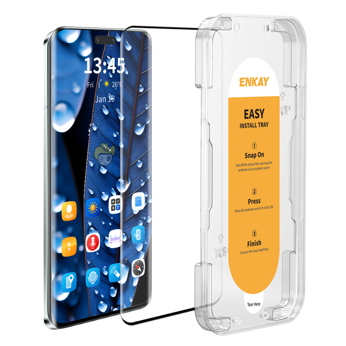 ENKAY HAT PRINCE For Xiaomi Civi 3 5G Full Screen Protector Clear Tempered Glass Film with Easy Installation Tool