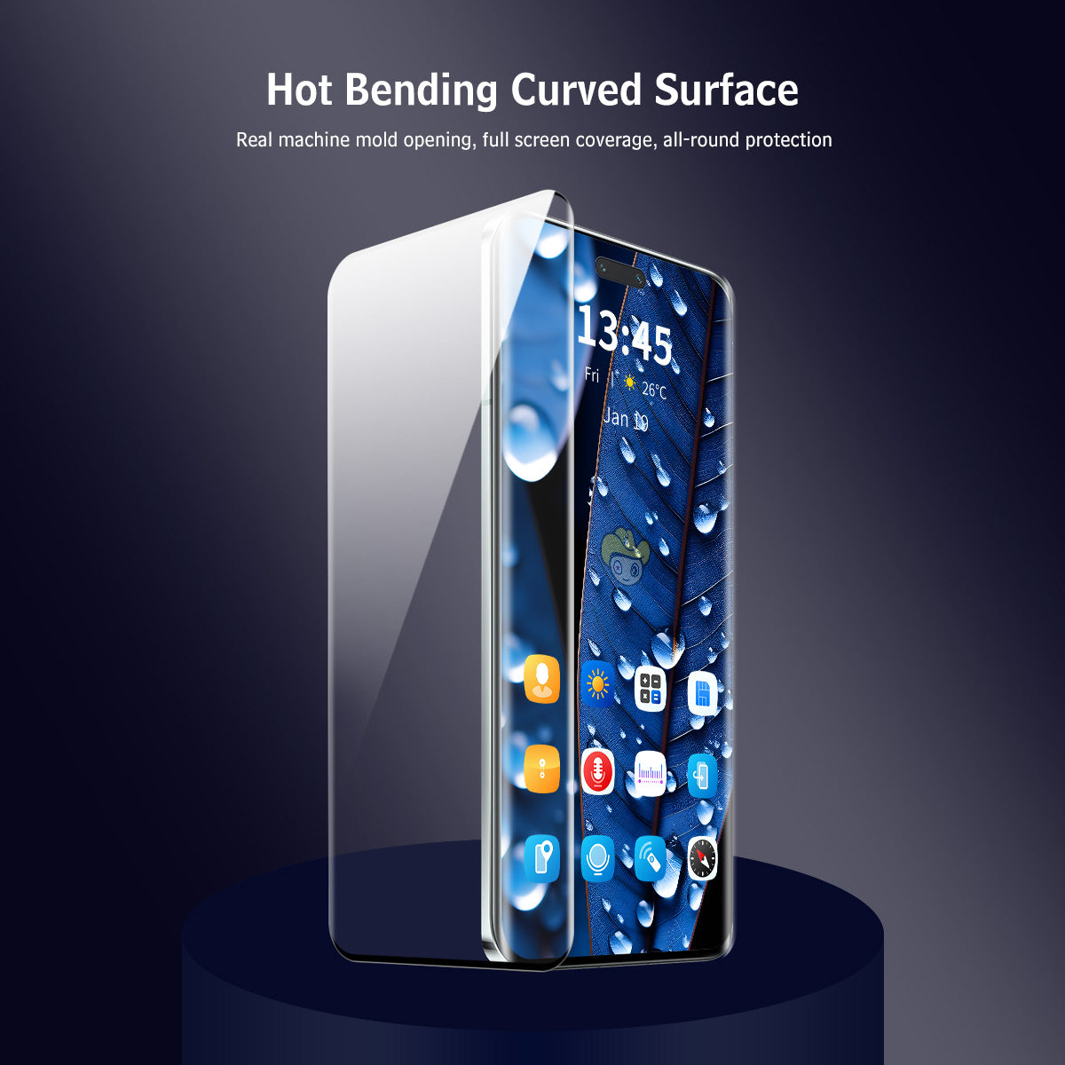 ENKAY HAT PRINCE For Xiaomi Civi 3 5G Full Screen Protector Clear Tempered Glass Film with Easy Installation Tool