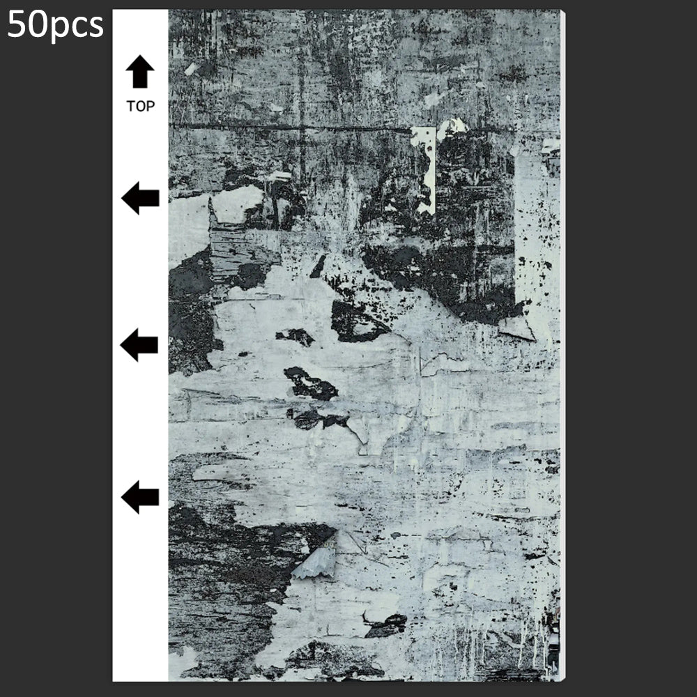 50Pcs / Pack Marble Grain Series Back Film Protector 18x10.5cm PVC Decorative Sticker for Cutting Machine