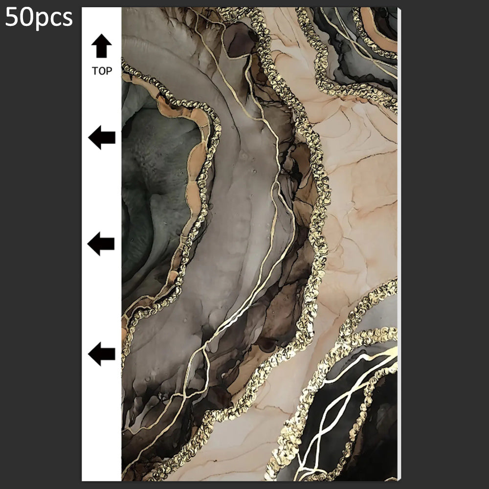 50Pcs / Pack Marble Grain Series Back Film Protector 18x10.5cm PVC Decorative Sticker for Cutting Machine