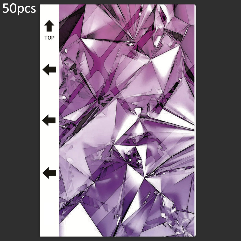50Pcs / Pack Marble Grain Series Back Film Protector 18x10.5cm PVC Decorative Sticker for Cutting Machine