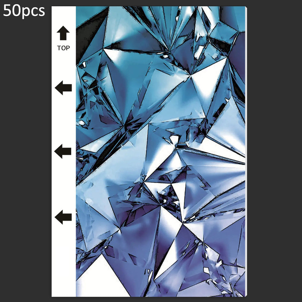 50Pcs / Pack Marble Grain Series Back Film Protector 18x10.5cm PVC Decorative Sticker for Cutting Machine