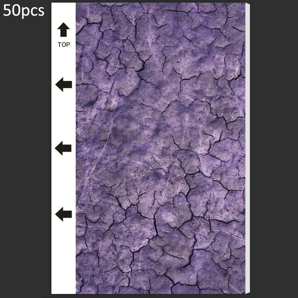 50Pcs / Pack Marble Grain Series Back Film Protector 18x10.5cm PVC Decorative Sticker for Cutting Machine