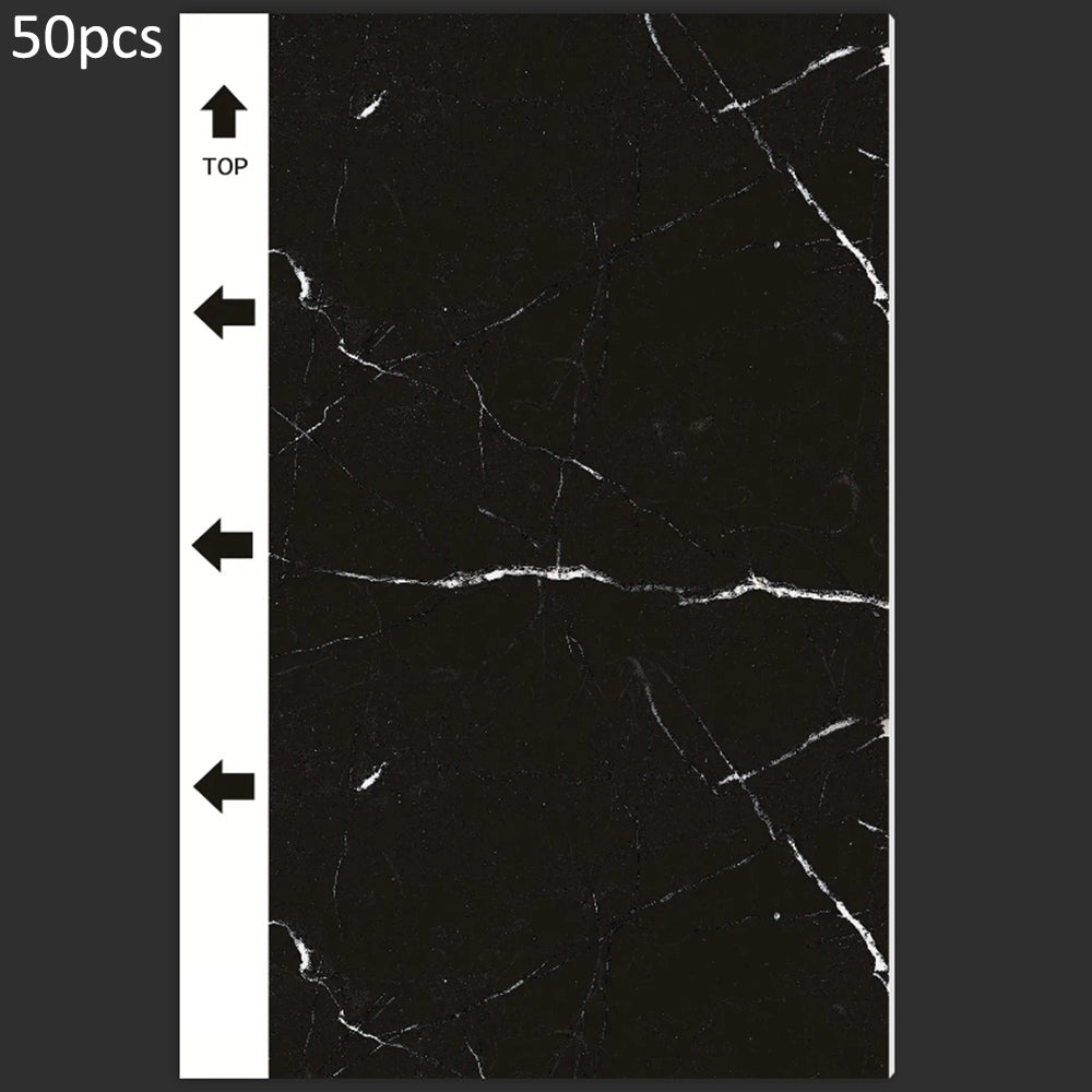 50Pcs / Pack Marble Grain Series Back Film Protector 18x10.5cm PVC Decorative Sticker for Cutting Machine