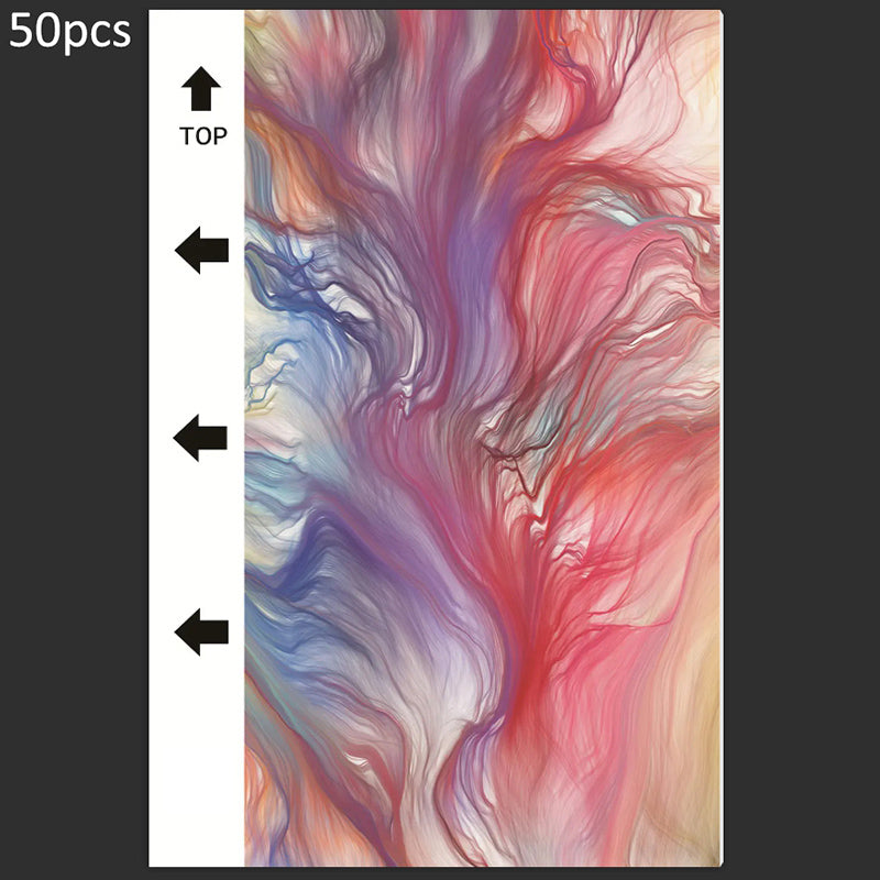 50Pcs / Pack Marble Grain Series Back Sticker for Cutting Machine 18x10.5cm PVC Universal Cutting Film