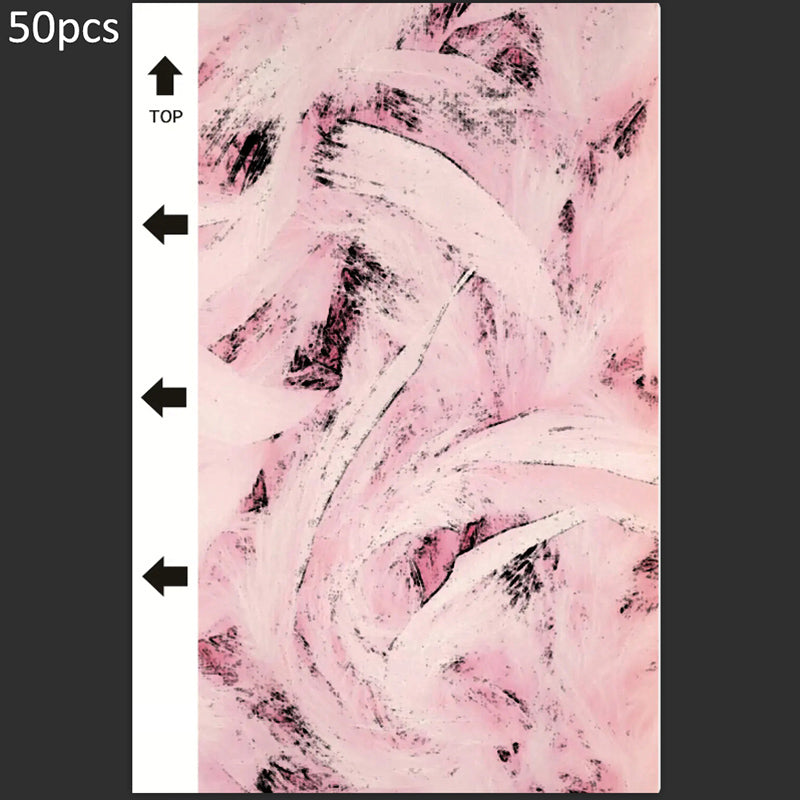 50Pcs / Pack Marble Grain Series Back Sticker for Cutting Machine 18x10.5cm PVC Universal Cutting Film