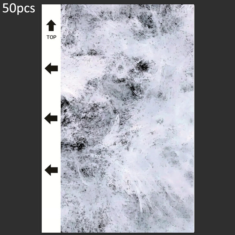 50Pcs / Pack Marble Grain Series Back Sticker for Cutting Machine 18x10.5cm PVC Universal Cutting Film