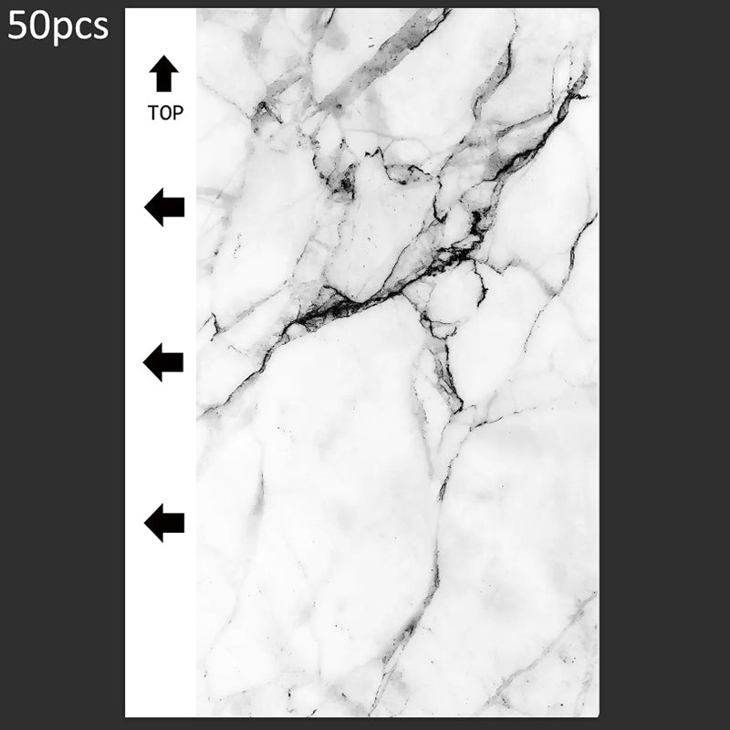 50Pcs / Pack Marble Grain Series Back Sticker for Cutting Machine 18x10.5cm PVC Universal Cutting Film