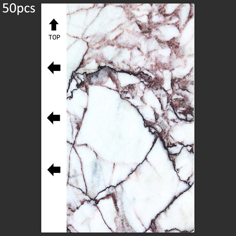50Pcs / Pack Marble Grain Series Back Sticker for Cutting Machine 18x10.5cm PVC Universal Cutting Film