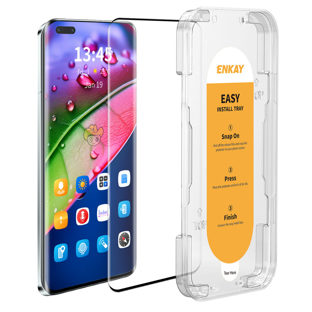 ENKAY HAT PRINCE For Oppo Find X3 / Find X3 Pro Full Screen Protector Anti-explosion High Aluminum-silicon Glass Side Glue Film