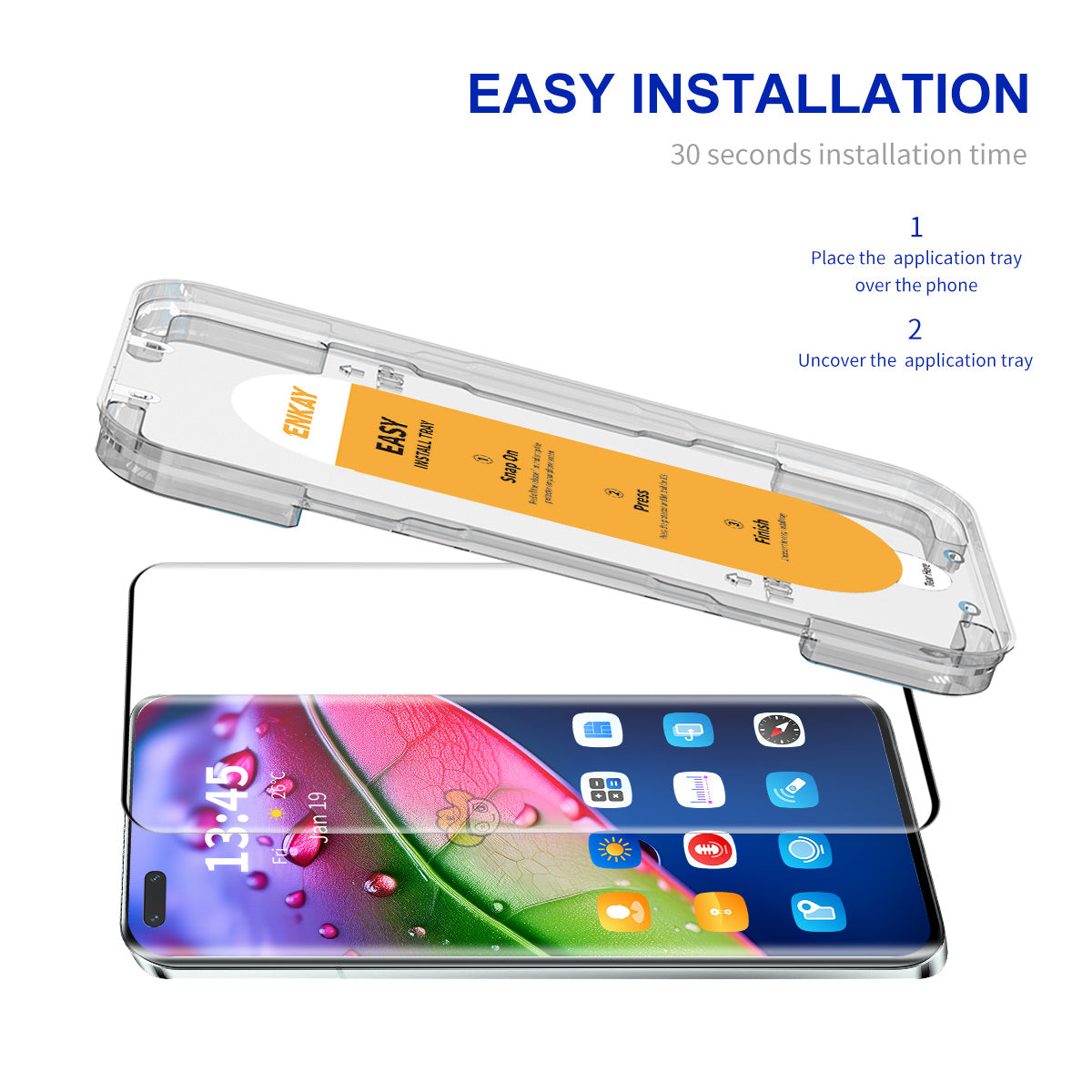 ENKAY HAT PRINCE For Oppo Find X3 / Find X3 Pro Full Screen Protector Anti-explosion High Aluminum-silicon Glass Side Glue Film