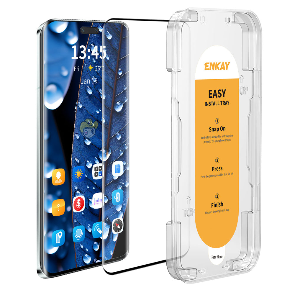 ENKAY HAT PRINCE For Honor 80 Pro 5G Screen Protector Full Coverage High Aluminum-silicon Glass Film Easy Installation