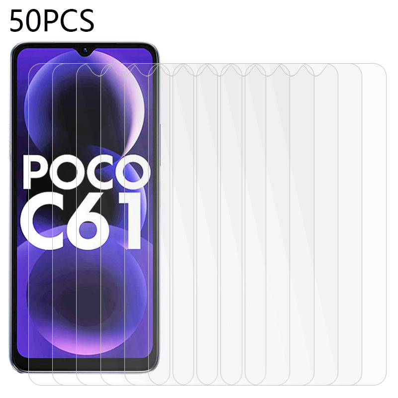 50PCS For Xiaomi Redmi A3 / Poco C61 4G Anti-explosion Tempered Glass Screen Protector 2.5D 0.3mm Ultra-thin