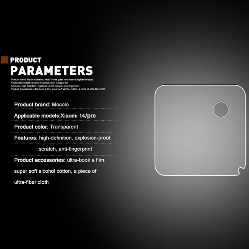 MOCOLO For Xiaomi 14 Tempered Glass Camera Lens Protector Ultra Clear Phone Lens Film