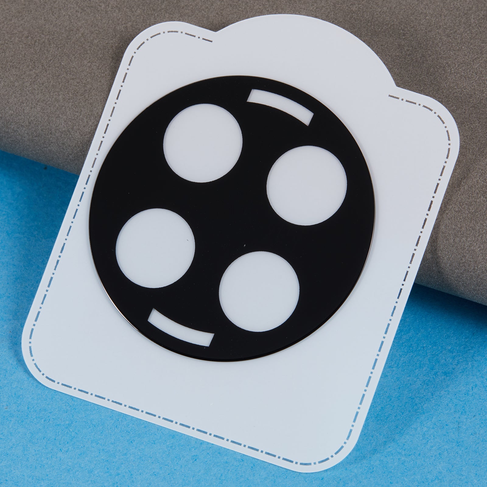 For OnePlus Ace 3 5G / 12R 5G Tempered Glass Lens Film Silk Printing Black Phone Lens Protector