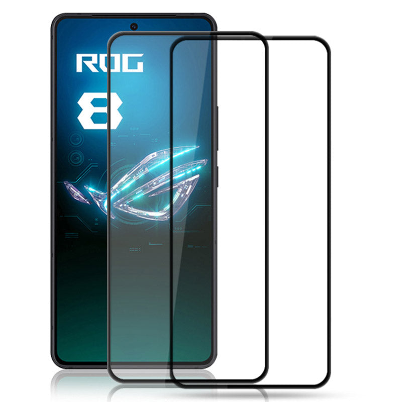 AMORUS 2Pcs For Asus ROG Phone 8 Pro 5G / Phone 8 5G Screen Protector Silk Printing 9H Film