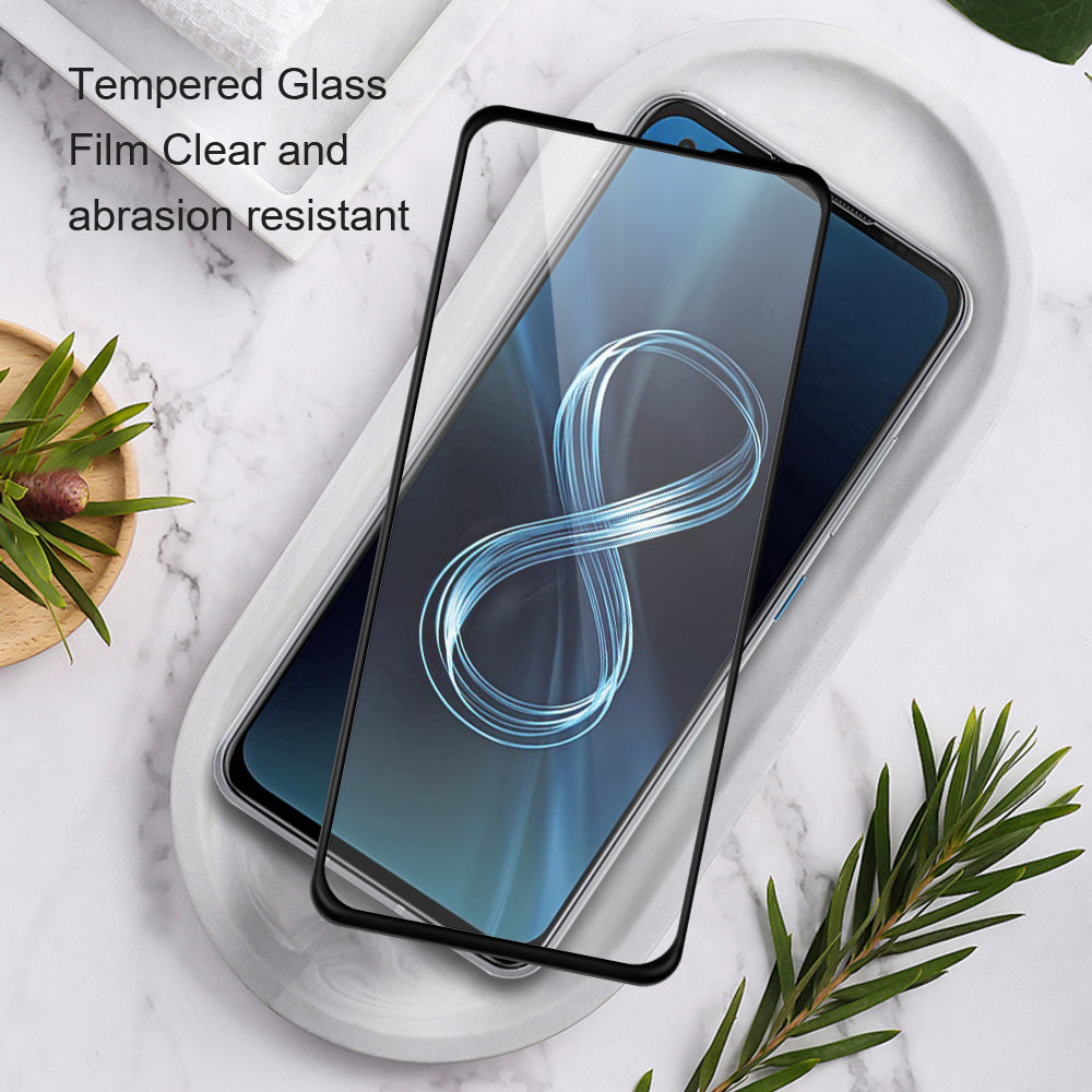 AMORUS 2Pcs For Asus ROG Phone 8 Pro 5G / Phone 8 5G Screen Protector Silk Printing 9H Film