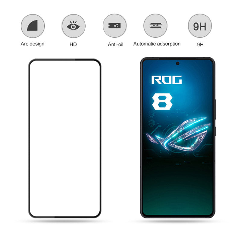MOCOLO For Asus ROG Phone 8 5G / 8 Pro 5G Screen Protector Full Glue Clear Film, Black