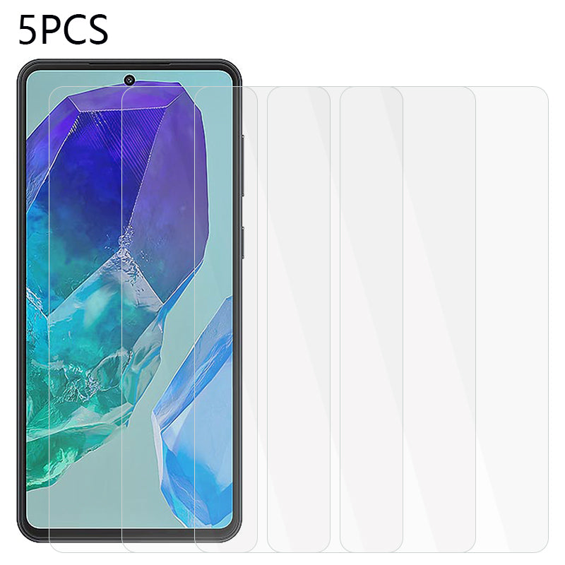 5PCS For Samsung Galaxy M55 5G Screen Protector 2.5D Tempered Glass Anti-explosion Film
