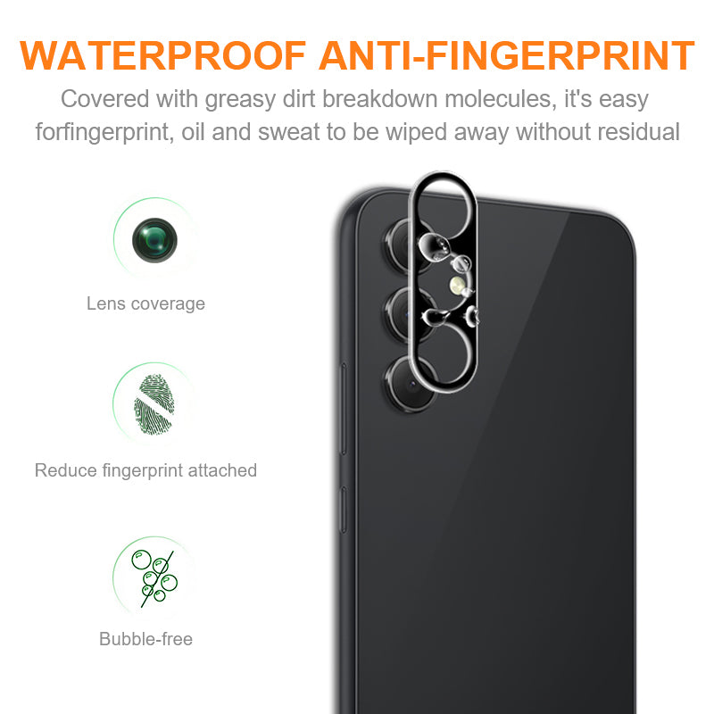 AMORUS For Samsung Galaxy A35 5G Camera Lens Protector Tempered Glass Full Glue Protective Lens Film
