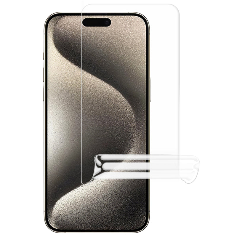 For iPhone 15 Pro HD Clear Screen Protector Anti-fingerprint TPU Hydrogel Film with Alignment Tool