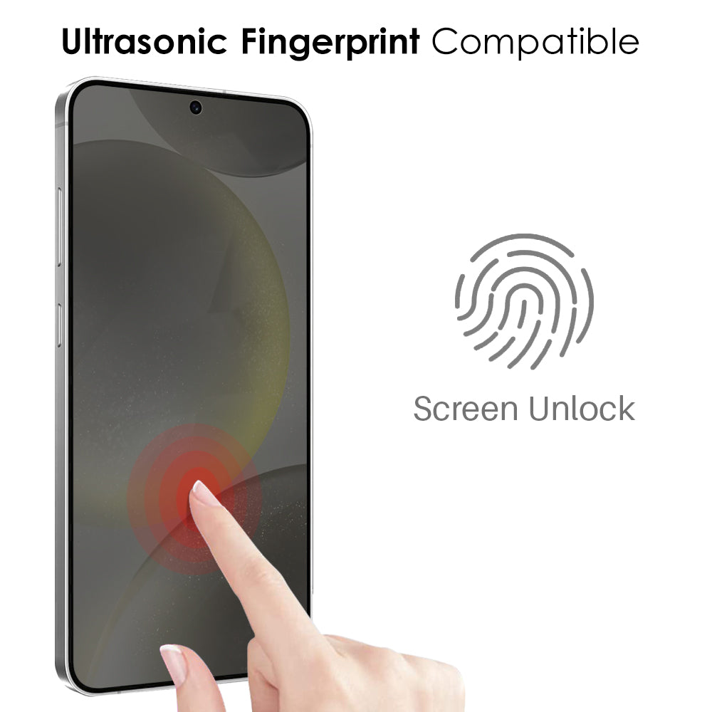 NORTHJO A++ For Samsung Galaxy S24 Anti-Spy Tempered Glass Screen Protector 2.5D 0.15mm Support Fingerprint Unlock