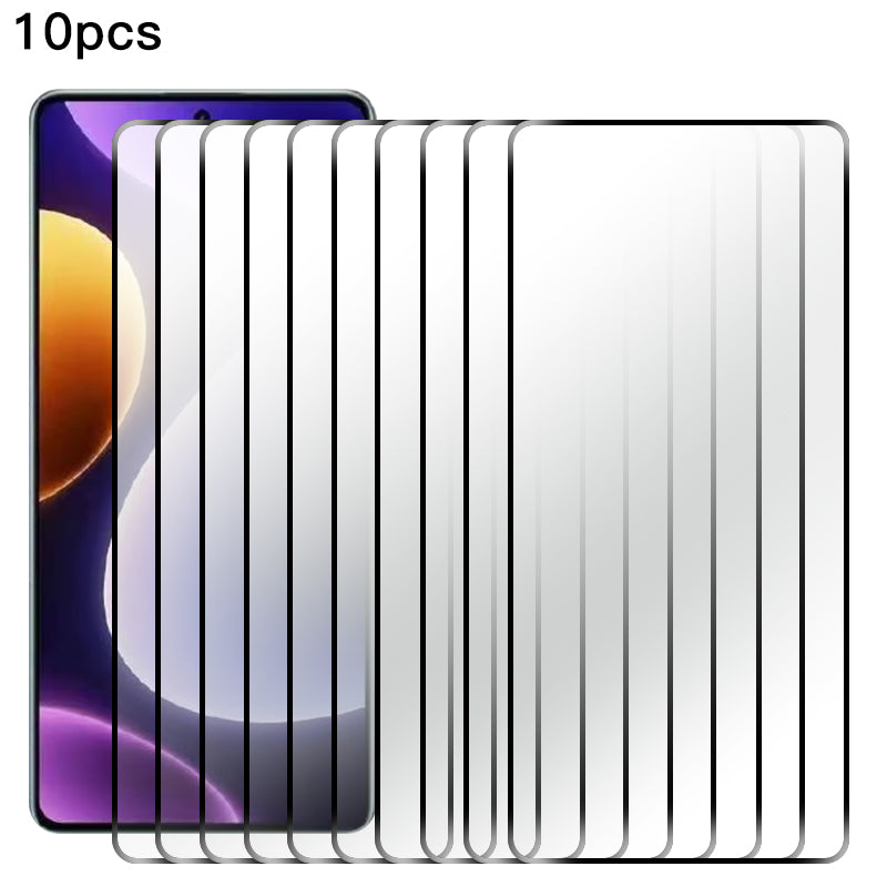 RURIHAI 10Pcs For Xiaomi Poco F6 Pro 5G Screen Protector High Aluminum-silicon Glass Film Secondary Hardening Anti-Shatter